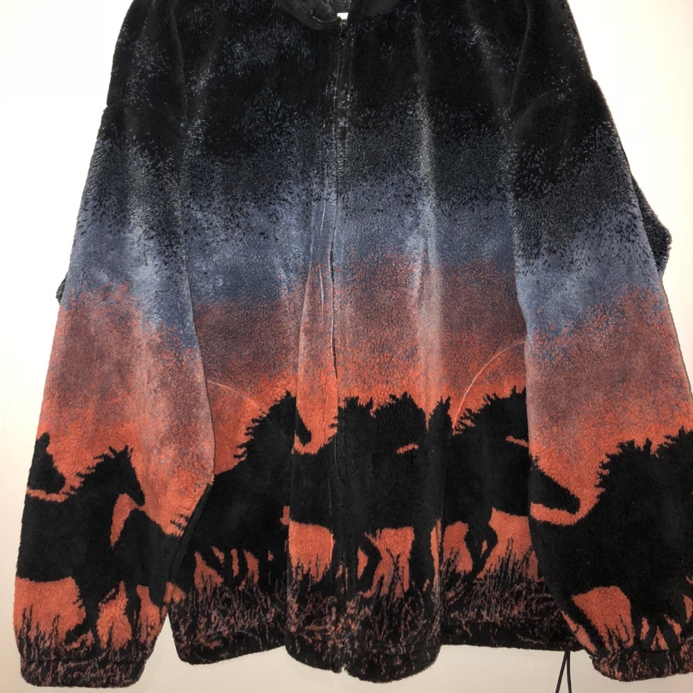 Soft fur like horse jacket size large.